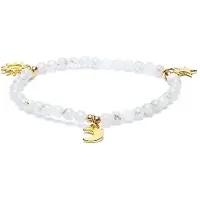 Yogi & Yogini Armband Maansteen Elastisch met Ster/maan/zon-bedels - 4mm