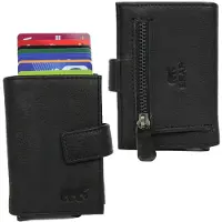 Bear design Portemonnee met RFID XL Creditcardhouder Mo Zwart