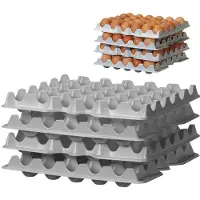 Super Merchant Set van 4 stapelbare eierbakken – 120 eieren – PET – 291x288x41 mm