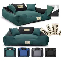 AIO Factory Hondenmand, speelbox, KINGDOG MM43, 75x65 cm, gepersonaliseerd, afneembaar, antislip, groen