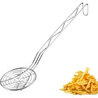 Westmark frituurlepel Pro – schuimspaan van roestvrij staal – opscheplepel voor frietjes & co – perfect frituren, blancheren & opscheppen – zilver, Ø 15 cm