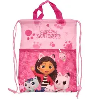Gabby's Poppenhuis Gabby's Dollhouse Gymtas met rits - Zwemtas - 40 cm - Roze - Voor Kinderen