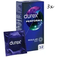 Durex Condooms - Performa - Extended Pleasure (Orgasme Vertragend) - 36 Stuks (3x12 stuks) - Discreet Verpakt