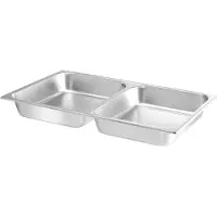 Super Merchant Voedselpan met 2 compartimenten – 7,5L – roestvrij staal – 530x325x65 mm