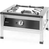 Super Merchant XL gaskookplaat – extra grote pandrager – roestvast staal – 10,8 kW – 580x650x x(H)400 mm