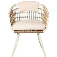 Casa Dining Chair Bones Sand 80 x 62 x 61 cm – Luxe Eetkamerstoel voor Binnen en Buiten