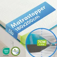 Ella Firm Topper 180x200 cm - 7CM Matras Topdekmatras - Matrastopper Gel Infused Traagschuim & Aircell-schuim - Hardheid Stevig