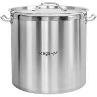 Super Merchant -M PRO Hoge Pan 50 L – Roestvrij Staal met Gepolijste Rand – Duurzaam en Professioneel