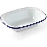 Hendi Rechthoekig wit geëmailleerd schaaltje 175x130mm 621202
