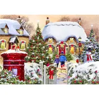 Bluebird Puzzle Winter Cottage Puzzel 1000 stukjes