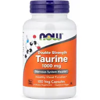 Now Foods Taurine 1000 mg – 100 Vegan Capsules | Aminozuur Supplement – Zenuwstelsel & Energie / Nervous System & Energy Support