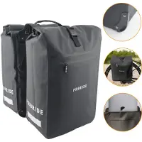 Proride Dubbele Fietstas Rolltop - Fietstassen Electrische Fietsen - 40L - Zwart - Geschikt voor MIK adapter - 100% Waterdicht - Elektrische Fiets - Fietszakken