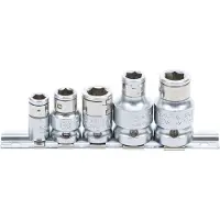 Bgs Bit-Adapter-Satz mit Haltekugel 6,3 mm (1/4") / 10 mm (3/8") / 12,5 mm (1/2") 5-tlg.