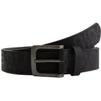 We fashion - Jongens riem met print - Regular fit - Zwart - Polyurethaan - Maat: 85 cm