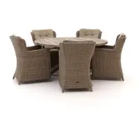 Intenso furniture Intenso Milano/ROUGH-Y ø 150cm dining tuinset 6-delig