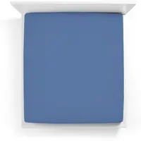 Bella Donna Jersey La Piccola Duo 2 Splittopperhoeslaken 200x190-200 cm zeeblauw-0208