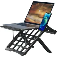 IeGeek Laptop Standaard - Universeel - Verstelbaar - Hoogte & Hoek Verstelling - Maximale draagcapaciteit 15 kg - Zwart