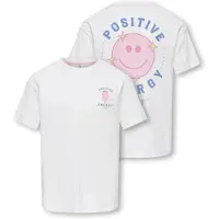 ONLY KIDS GIRL T-shirt met backprint wit Meisjes Katoen Ronde hals Backprint - maat 122/128