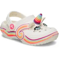 Crocs Open schoenen 'Classic IAM Unicorn Lights' beige / lichtblauw / pink / zwart