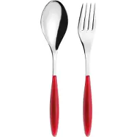 Guzzini Feeling serveerbestek Clear red, 2 delar