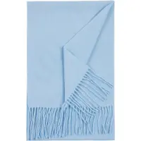 GOBI Cashmere Sjaal 'Unisex Cashmere Fringed Scarf' lichtblauw