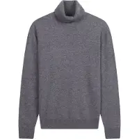 GOBI Cashmere Trui 'Men's Essential Turtleneck Cashmere Sweater' grey denim
