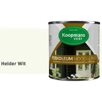 Koopmans Verf Koopmans Perkoleum Hoogglans Dekkend – Helder Wit – 2,5 l – Dekkende Beits Buiten – Schutting, Gevel & Tuinhout