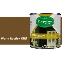 Koopmans Verf Koopmans Perkoleum Zijdeglans Dekkend – Houtverf Buiten – Dekkende Beits voor Schutting & Gevel – Elastisch & Weerbestendig – 2,5 l – Warm Rustiek Olijf