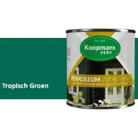 Koopmans Verf Koopmans Perkoleum Zijdeglans Dekkend – Houtverf Buiten – Dekkende Beits voor Schutting & Gevel – Elastisch & Weerbestendig – 750 ml – Tropisch Groen