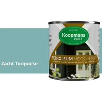 Koopmans Verf Koopmans Perkoleum Hoogglans Dekkend – Zacht Turquoise – 2,5 l – Dekkende Beits Buiten – Schutting, Gevel & Tuinhout