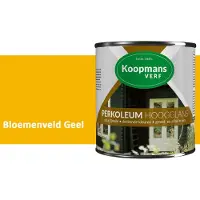 Koopmans Verf Koopmans Perkoleum Hoogglans Dekkend – Bloemenveld Geel – 750 ml – Dekkende Beits Buiten – Schutting, Gevel & Tuinhout