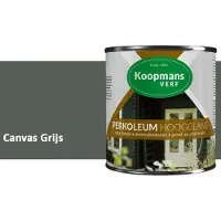 Koopmans Verf Koopmans Perkoleum Hoogglans Dekkend – Canvas Grijs – 2,5 l – Dekkende Beits Buiten – Schutting, Gevel & Tuinhout