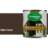 Koopmans Verf Koopmans Perkoleum Hoogglans Dekkend – Rijke Cacao – 750 ml – Dekkende Beits Buiten – Schutting, Gevel & Tuinhout