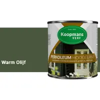 Koopmans Verf Koopmans Perkoleum Hoogglans Dekkend – Warm Olijf – 750 ml – Dekkende Beits Buiten – Schutting, Gevel & Tuinhout