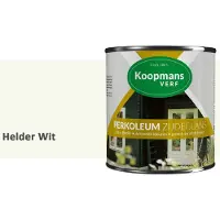 Koopmans Verf Koopmans Perkoleum Zijdeglans Dekkend – Houtverf Buiten – Dekkende Beits voor Schutting & Gevel – Elastisch & Weerbestendig – 750 ml – Helder Wit