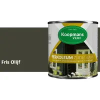 Koopmans Verf Koopmans Perkoleum Zijdeglans Dekkend – Houtverf Buiten – Dekkende Beits voor Schutting & Gevel – Elastisch & Weerbestendig – 2,5 l – Fris Olijf