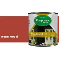 Koopmans Verf Koopmans Perkoleum Zijdeglans Dekkend – Houtverf Buiten – Dekkende Beits voor Schutting & Gevel – Elastisch & Weerbestendig – 750 ml – Warm Koraal