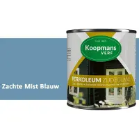 Koopmans Verf Koopmans Perkoleum Zijdeglans Dekkend – Houtverf Buiten – Dekkende Beits voor Schutting & Gevel – Elastisch & Weerbestendig – 750 ml – Zachte Mist Blauw
