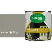 Koopmans Verf Koopmans Perkoleum Zijdeglans Dekkend – Houtverf Buiten – Dekkende Beits voor Schutting & Gevel – Elastisch & Weerbestendig – 750 ml – Natuurlijk Grijs