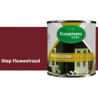 Koopmans Verf Koopmans Perkoleum Zijdeglans Dekkend – Houtverf Buiten – Dekkende Beits voor Schutting & Gevel – Elastisch & Weerbestendig – 750 ml – Diep Fluweelrood