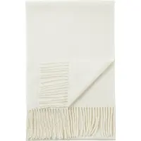 GOBI Cashmere Sjaal 'Unisex Cashmere Fringed Scarf' offwhite