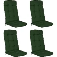 Beautissu Flair HL – Set van 4 Tuinstoelkussens Hoge Rug – 120x50 cm – Groen – Tuinkussen in Matraskussen Kwaliteit