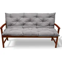 Beautissu Tuinbank kussen Flair BR - kussens voor tuinmeubelen 100 x 50 x 50 cm licht grijs - zitkussen en rugkussen