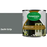 Koopmans Verf Koopmans Perkoleum Hoogglans Dekkend – Zacht Grijs – 2,5 l – Dekkende Beits Buiten – Schutting, Gevel & Tuinhout