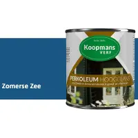 Koopmans Verf Koopmans Perkoleum Hoogglans Dekkend – Zomerse Zee – 2,5 l – Dekkende Beits Buiten – Schutting, Gevel & Tuinhout