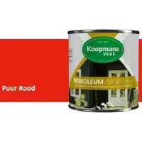 Koopmans Verf Koopmans Perkoleum Zijdeglans Dekkend – Houtverf Buiten – Dekkende Beits voor Schutting & Gevel – Elastisch & Weerbestendig – 750 ml – Puur Rood