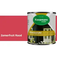 Koopmans Verf Koopmans Perkoleum Zijdeglans Dekkend – Houtverf Buiten – Dekkende Beits voor Schutting & Gevel – Elastisch & Weerbestendig – 2,5 l – Zomerfruit Rood
