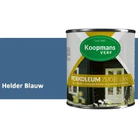 Koopmans Verf Koopmans Perkoleum Zijdeglans Dekkend – Houtverf Buiten – Dekkende Beits voor Schutting & Gevel – Elastisch & Weerbestendig – 2,5 l – Helder Blauw