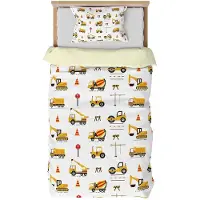 Unyqoos Levendig Kinderbeddengoed Set met Tractors en Voertuigen Motief voor Slaapcomfort