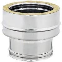 Briconess Aansluitstuk van enkelwandig naar dubbelwandig, diameter 80 mm, met uitlaat van 80/130 mm